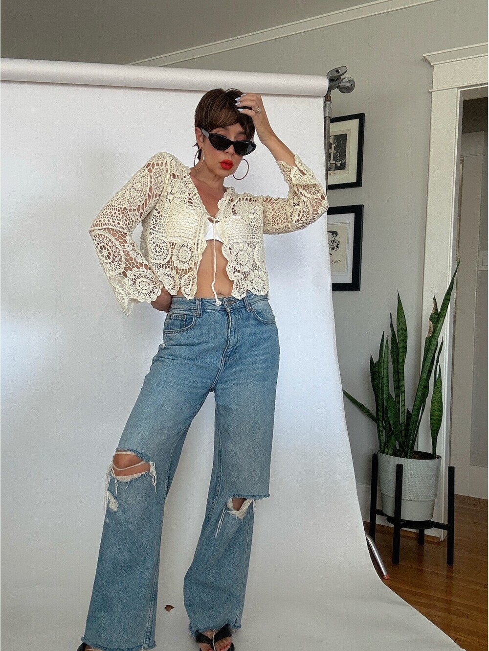 Crochet Knit Top